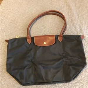 Longchamp Le Pliage Tote Gun Metal Color